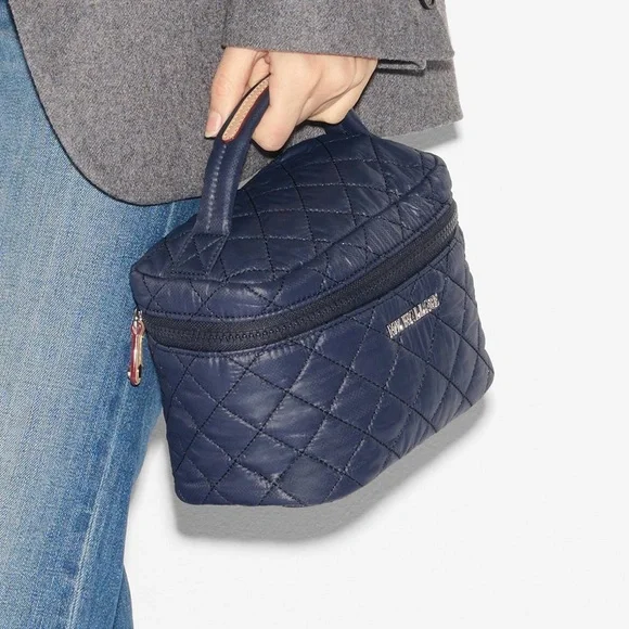 MZ Wallace Navy Quilted Vanity Case - A Great Gift! - Picture 2 of 10